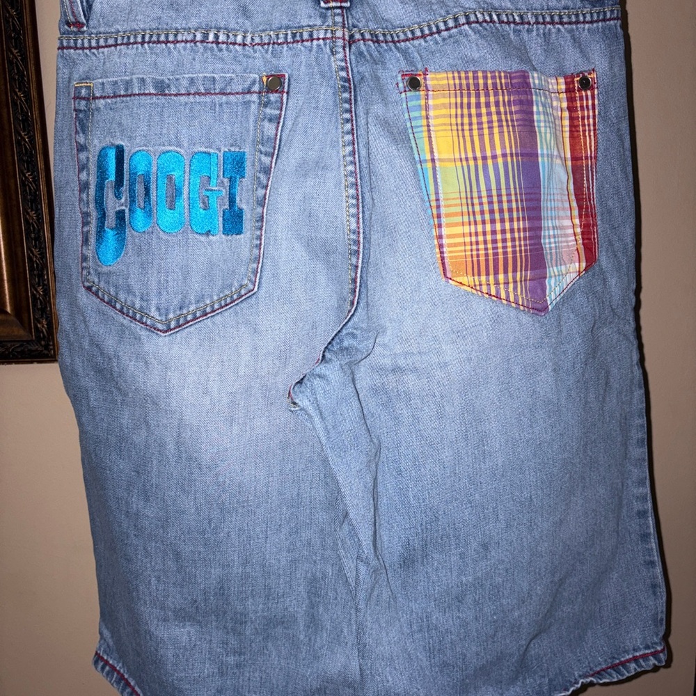 Authentic COOGI - Vintage Blue Jean Shorts with Colorful Signature Stitching - Picture 8 of 9